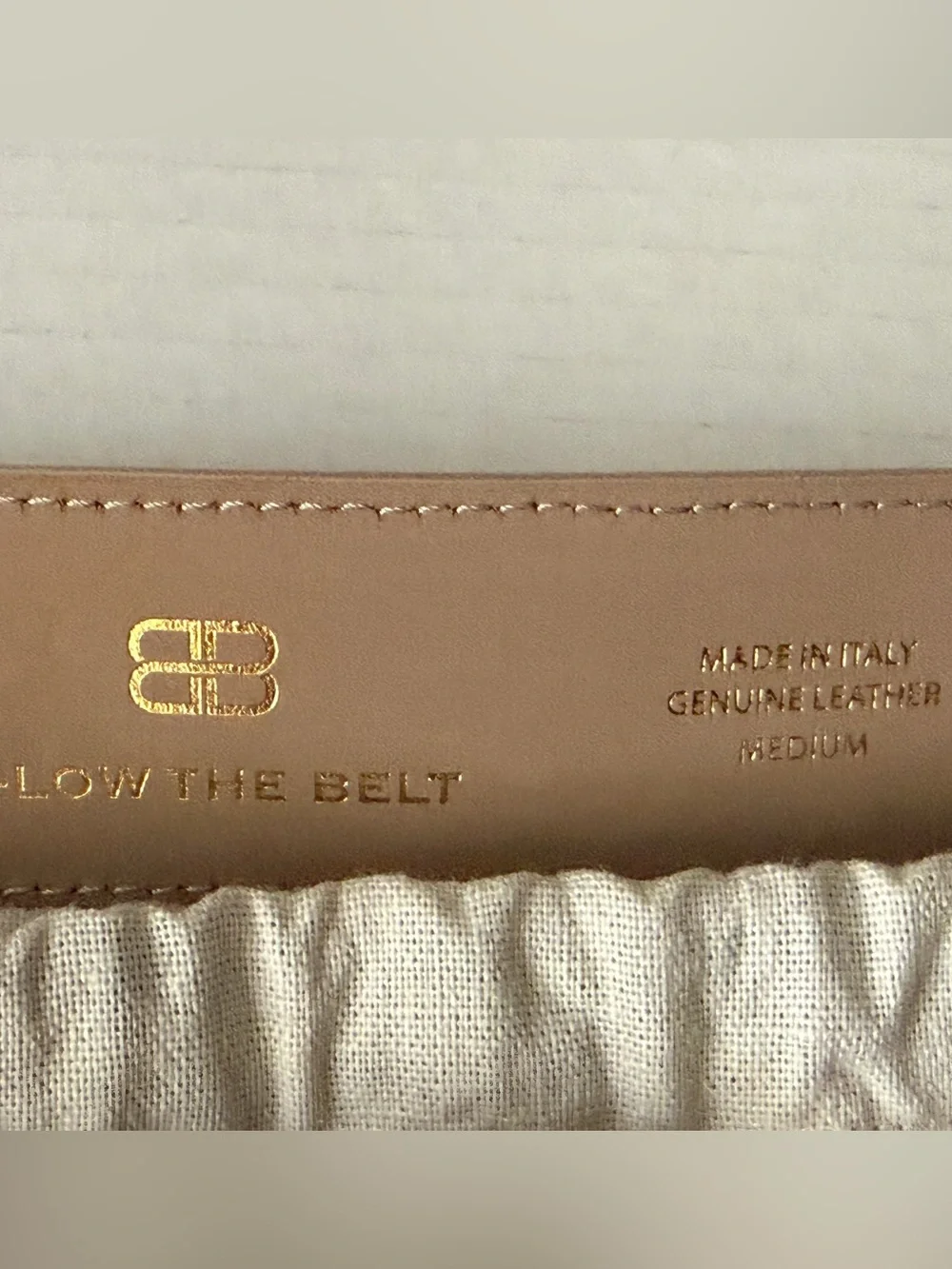B-Low The Belt Tori Suede Western Style Cream Color Leather Belt Women's Size M